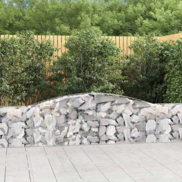 25 db íves horganyzott vas gabion kosár 400x30x60/80 cm