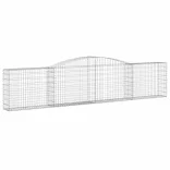 2 db íves horganyzott vas gabion kosár 400x30x80/100 cm