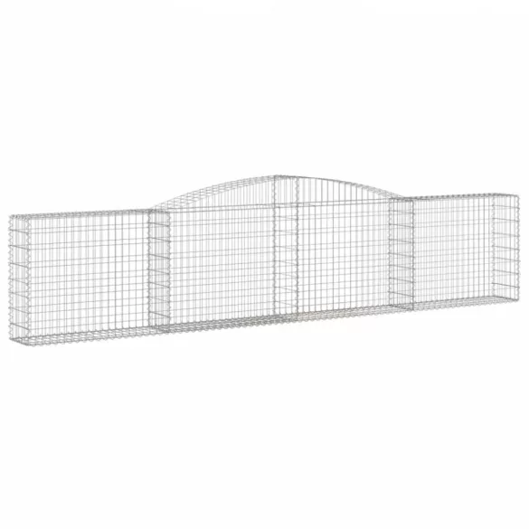 2 db íves horganyzott vas gabion kosár 400x30x80/100 cm