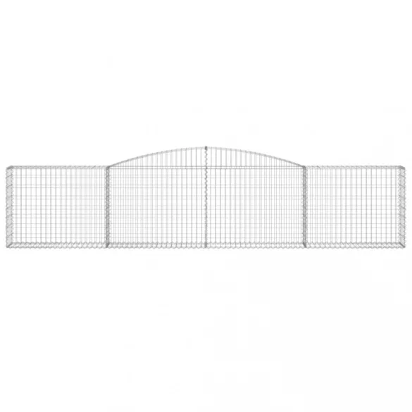 2 db íves horganyzott vas gabion kosár 400x30x80/100 cm