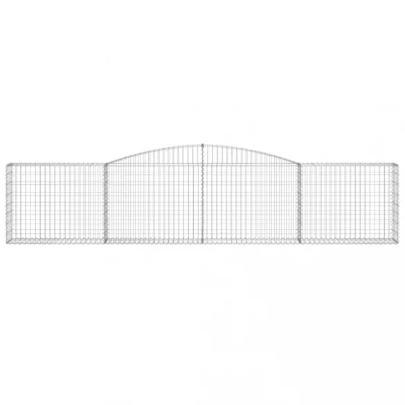 3 db íves horganyzott vas gabion kosár 400x30x80/100 cm