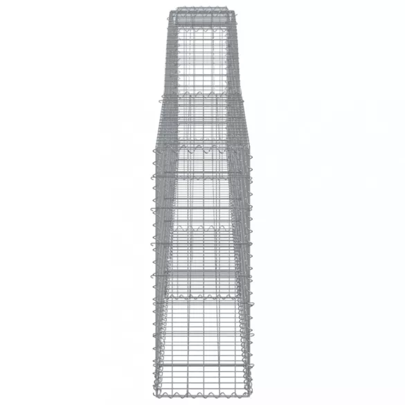 4 db íves horganyzott vas gabion kosár 400x30x80/100 cm