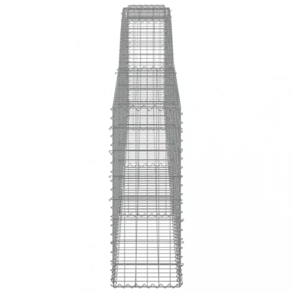 5 db íves horganyzott vas gabion kosár 400x30x80/100 cm