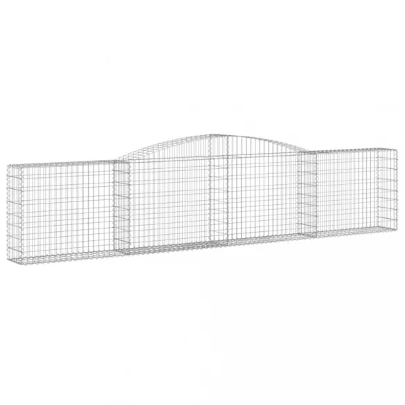 7 db íves horganyzott vas gabion kosár 400x30x80/100 cm
