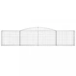 8 db íves horganyzott vas gabion kosár 400x30x80/100 cm