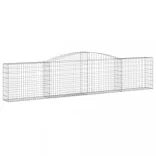 10 db íves horganyzott vas gabion kosár 400x30x80/100 cm