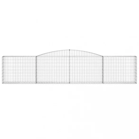 10 db íves horganyzott vas gabion kosár 400x30x80/100 cm