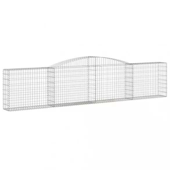 15 db íves horganyzott vas gabion kosár 400x30x80/100 cm