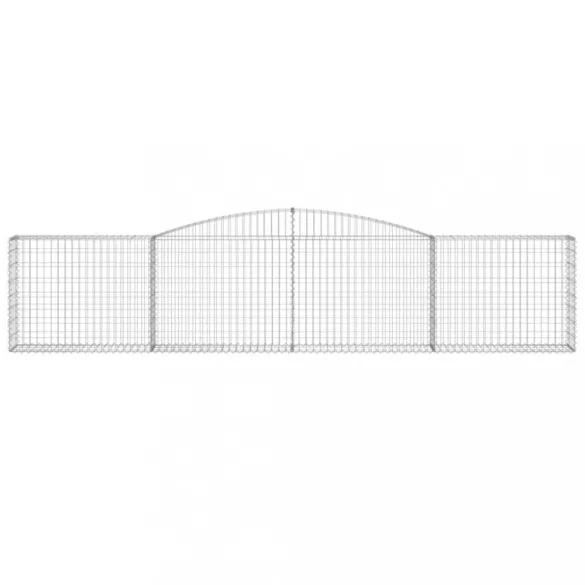 15 db íves horganyzott vas gabion kosár 400x30x80/100 cm