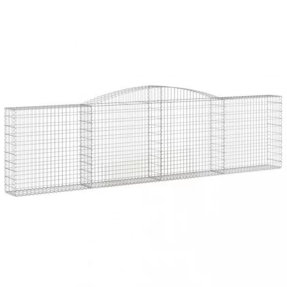 2 db íves horganyzott vas gabion kosár 400x30x100/120 cm