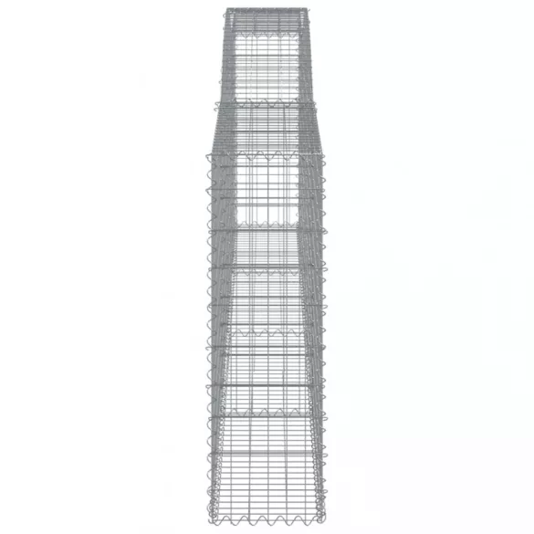 2 db íves horganyzott vas gabion kosár 400x30x100/120 cm