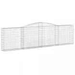 3 db íves horganyzott vas gabion kosár 400x30x100/120 cm
