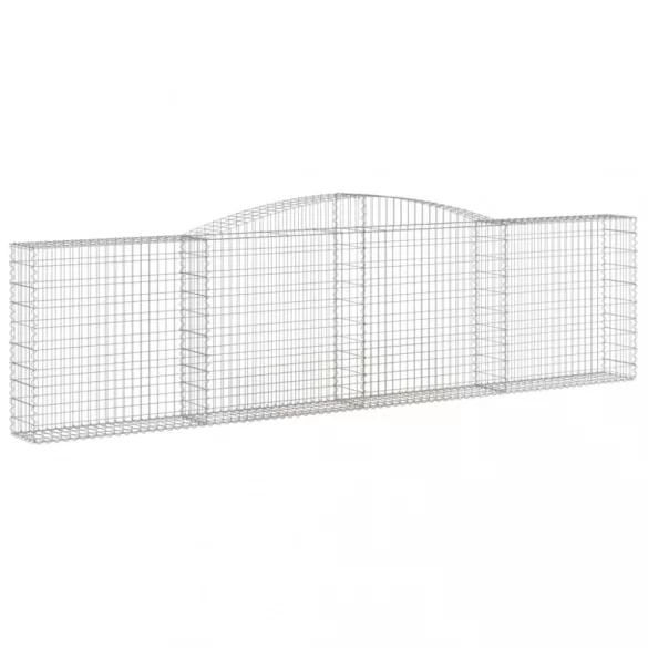 3 db íves horganyzott vas gabion kosár 400x30x100/120 cm