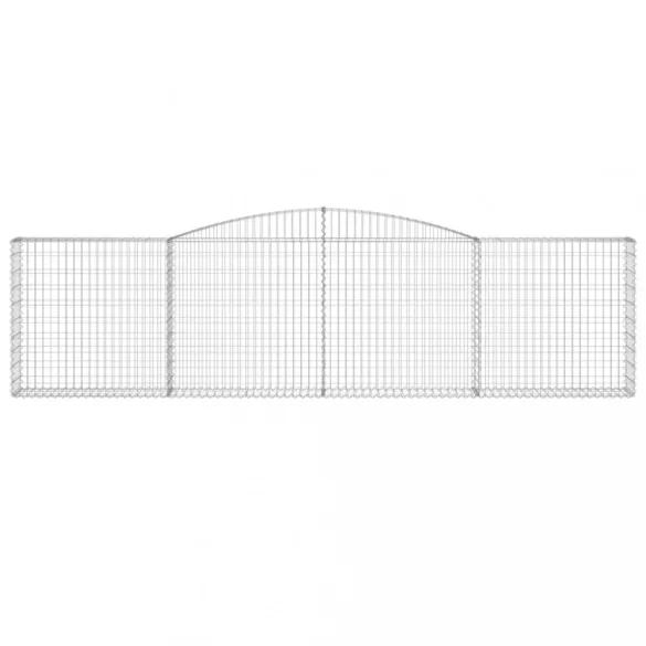 3 db íves horganyzott vas gabion kosár 400x30x100/120 cm