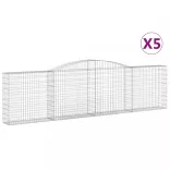 5 db íves horganyzott vas gabion kosár 400x30x100/120 cm