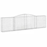 5 db íves horganyzott vas gabion kosár 400x30x100/120 cm