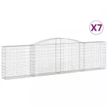 7 db íves horganyzott vas gabion kosár 400x30x100/120 cm