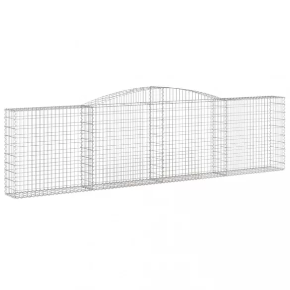 8 db íves horganyzott vas gabion kosár 400x30x100/120 cm