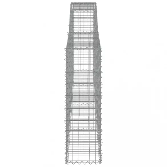 8 db íves horganyzott vas gabion kosár 400x30x100/120 cm