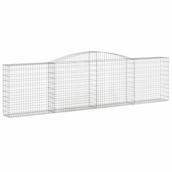 10 db íves horganyzott vas gabion kosár 400x30x100/120 cm
