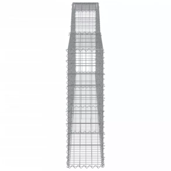15 db íves horganyzott vas gabion kosár 400x30x100/120 cm