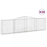 20 db íves horganyzott vas gabion kosár 400x30x100/120 cm