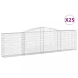 25 db íves horganyzott vas gabion kosár 400x30x100/120 cm