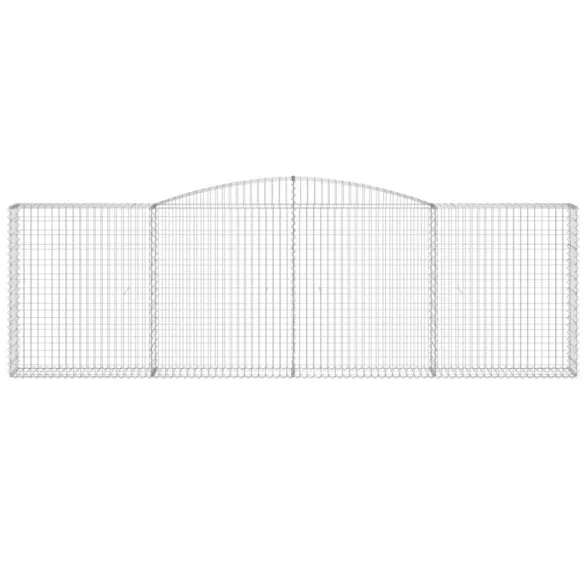 3 db íves horganyzott vas gabion kosár 400x30x120/140 cm