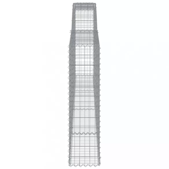 3 db íves horganyzott vas gabion kosár 400x30x120/140 cm
