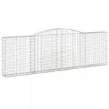 4 db íves horganyzott vas gabion kosár 400x30x120/140 cm