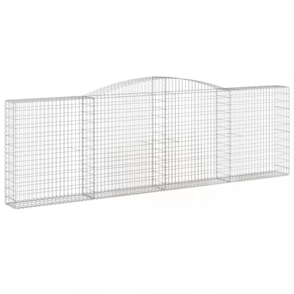 5 db íves horganyzott vas gabion kosár 400x30x120/140 cm