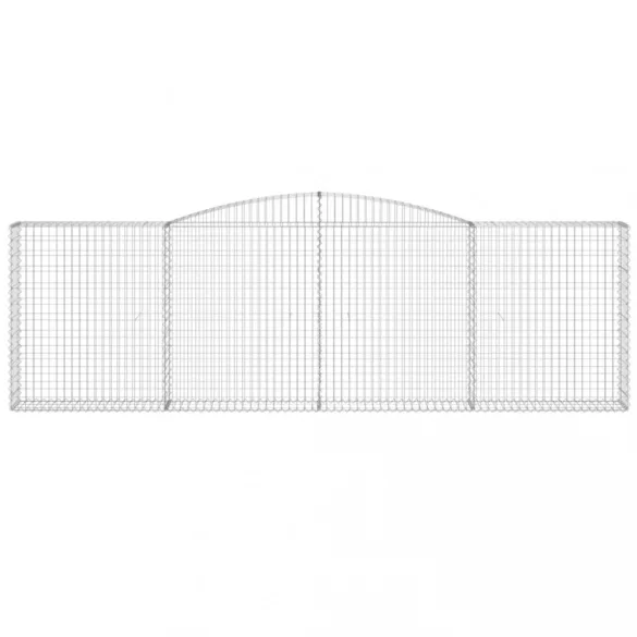 5 db íves horganyzott vas gabion kosár 400x30x120/140 cm