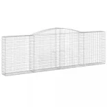 7 db íves horganyzott vas gabion kosár 400x30x120/140 cm