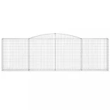 7 db íves horganyzott vas gabion kosár 400x30x120/140 cm