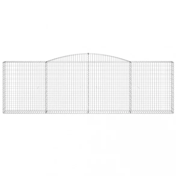 7 db íves horganyzott vas gabion kosár 400x30x120/140 cm