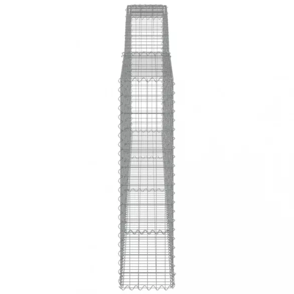 7 db íves horganyzott vas gabion kosár 400x30x120/140 cm
