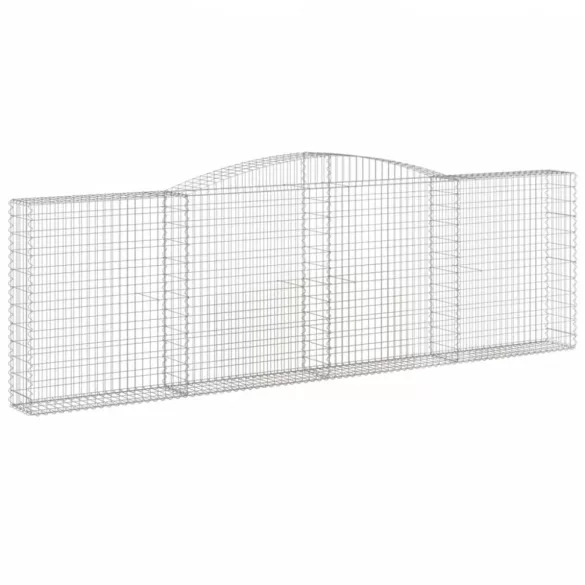 9 db íves horganyzott vas gabion kosár 400x30x120/140 cm