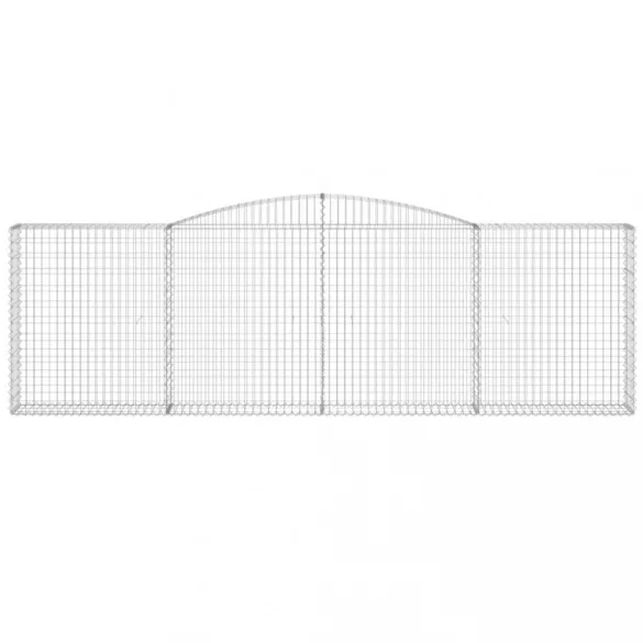10 db íves horganyzott vas gabion kosár 400x30x120/140 cm