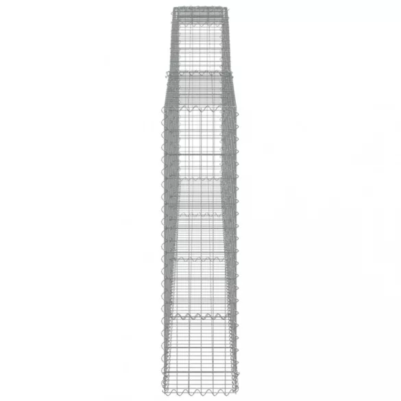 10 db íves horganyzott vas gabion kosár 400x30x120/140 cm