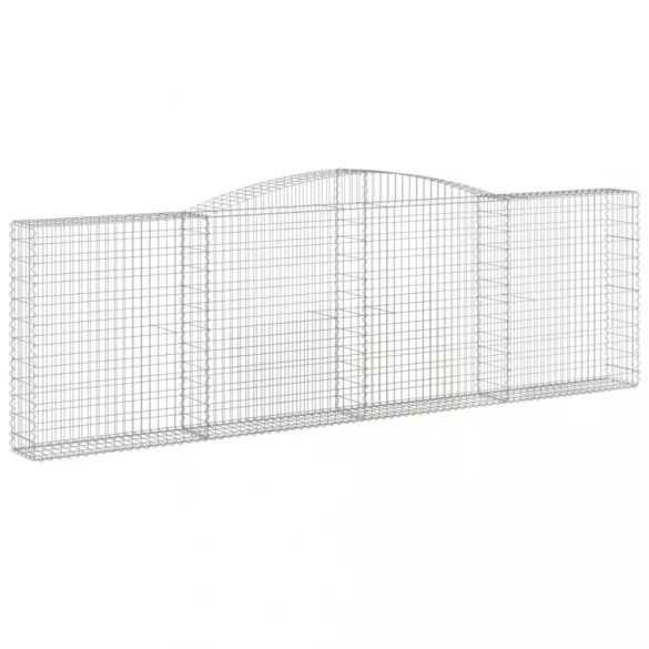 15 db íves horganyzott vas gabion kosár 400x30x120/140 cm
