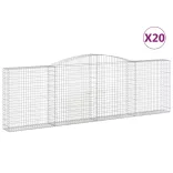 20 db íves horganyzott vas gabion kosár 400x30x120/140 cm