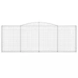 2 db íves horganyzott vas gabion kosár 400x30x140/160 cm