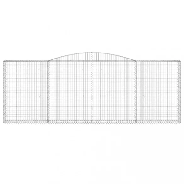 2 db íves horganyzott vas gabion kosár 400x30x140/160 cm