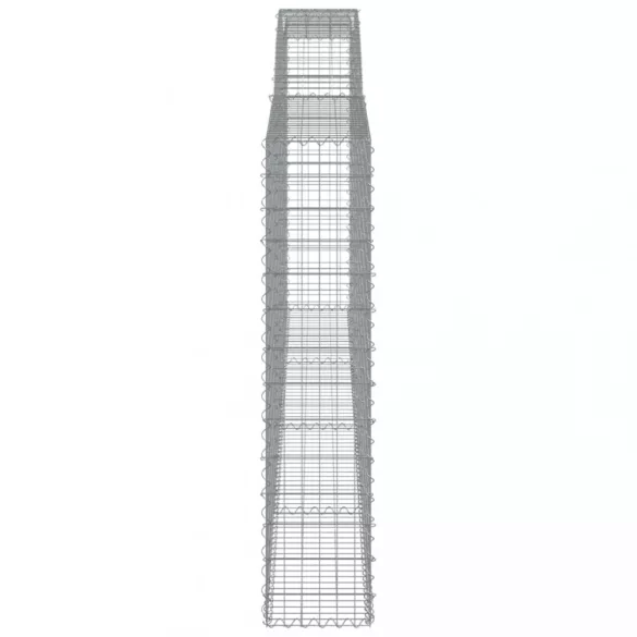 2 db íves horganyzott vas gabion kosár 400x30x140/160 cm