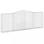 3 db íves horganyzott vas gabion kosár 400x30x140/160 cm