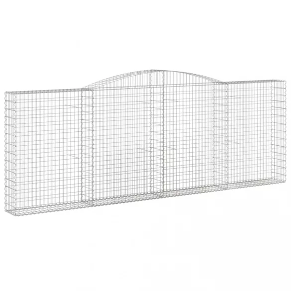 3 db íves horganyzott vas gabion kosár 400x30x140/160 cm