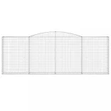 3 db íves horganyzott vas gabion kosár 400x30x140/160 cm