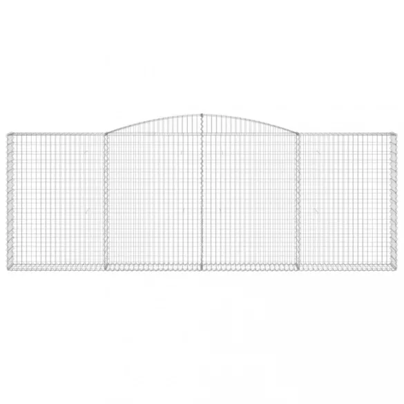 3 db íves horganyzott vas gabion kosár 400x30x140/160 cm
