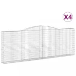 4 db íves horganyzott vas gabion kosár 400x30x140/160 cm