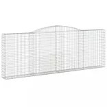 4 db íves horganyzott vas gabion kosár 400x30x140/160 cm